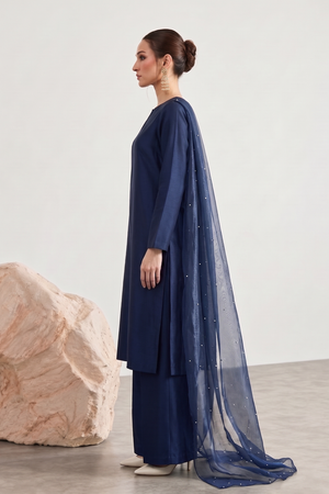 Indigo – 3 Piece Sheesha Silk Set