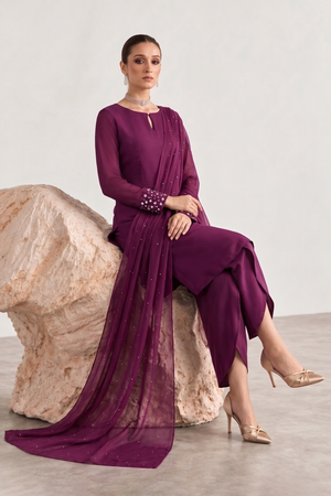 Amethyst – 3 Piece Sheesha Silk Set
