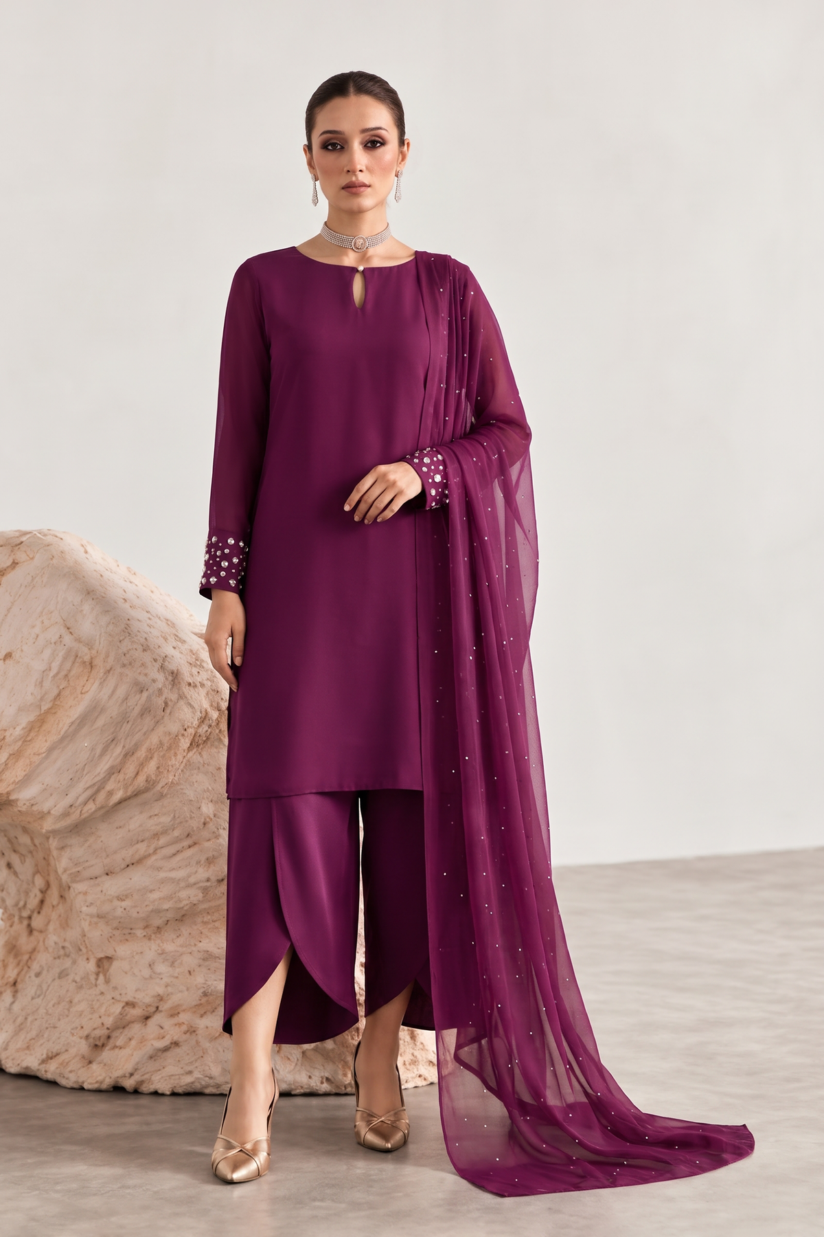 Amethyst – 3 Piece Sheesha Silk Set